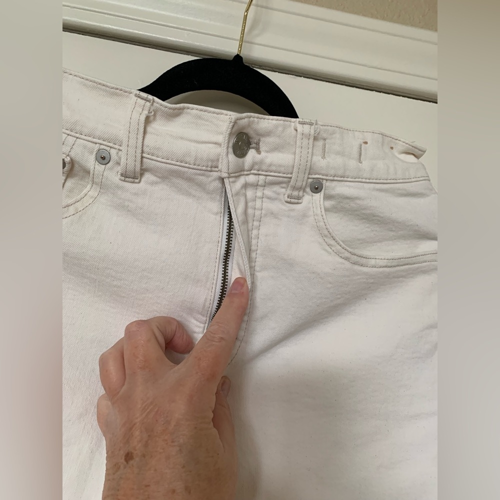 Madewell The 90s Straight High Rise Jeans Vintage Canvas Cream 🌴 - Picture 10 of 15